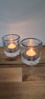 2 Iittala Kivi 80mm waxinelichthouders, Huis en Inrichting, Overige materialen, Ophalen of Verzenden, Zo goed als nieuw, Kandelaar