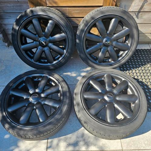 17 inch Mini worsten velgen steek 4x100 met banden 205/45-17, Auto-onderdelen, Banden en Velgen, Banden en Velgen, Zomerbanden