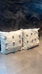 IKEA DVÄRGNARV kussens 50x50 – crème met pompons – set van 2, ., Vierkant, Ophalen of Verzenden, Zo goed als nieuw