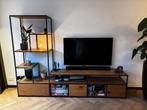 TV meubel - staal & eiken, Huis en Inrichting, Ophalen, Zo goed als nieuw, 200 cm of meer, Eikenhout
