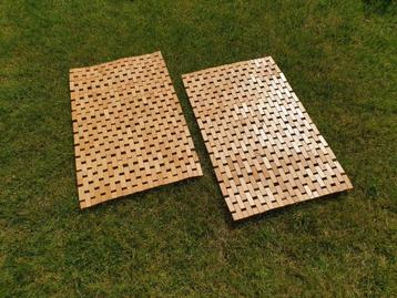 2x badmat hout badkamer douch toilet wc camping camper beschikbaar voor biedingen