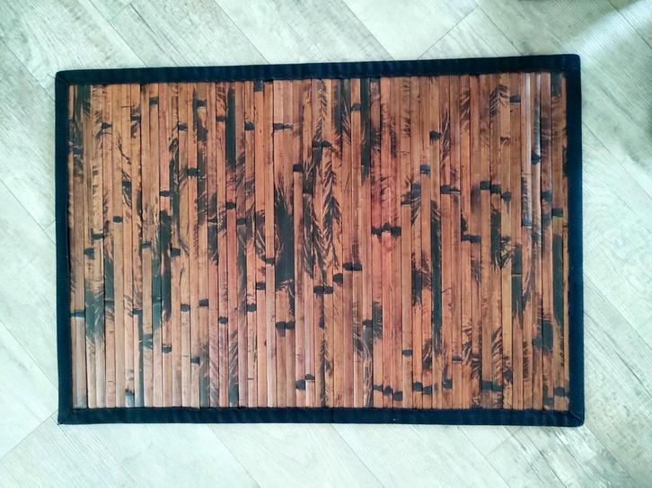 Bijzonder (badkamer) kleed met houten latjes Main Deck Lobby, Huis en Inrichting, Overige Huis en Inrichting, Nieuw, Ophalen of Verzenden