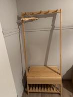 Bamboe Jassenrek met Opbergruimte, Huis en Inrichting, Woonaccessoires | Kapstokken, Ophalen, Zo goed als nieuw, Staande kapstok