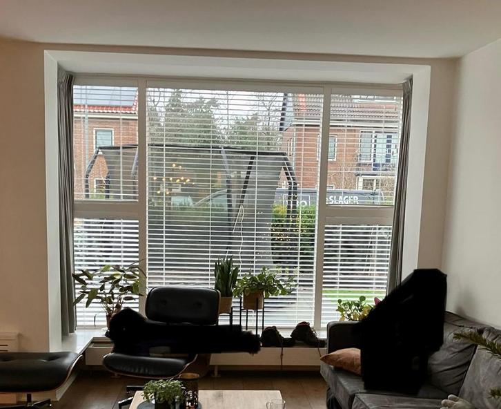 Nog mooie witte houten jaloezieën, Huis en Inrichting, Stoffering | Gordijnen en Lamellen, Zo goed als nieuw, Ophalen