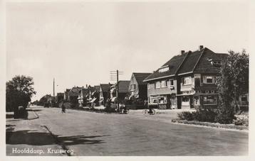 Hoofddorp Prachtige Gelopen Fotokaart uit 1949 de Kruisweg. beschikbaar voor biedingen