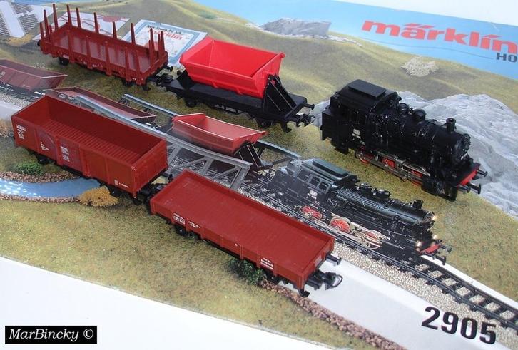 Märklin Loc en Goederwagens uit Start set 2905 !, Hobby en Vrije tijd, Modeltreinen | H0, Zo goed als nieuw, Treinset, Wisselstroom