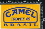 Sticker: Camel - Trophy 1989 - Brasil (2), Verzamelen, Ophalen of Verzenden, Zo goed als nieuw, Auto of Motor