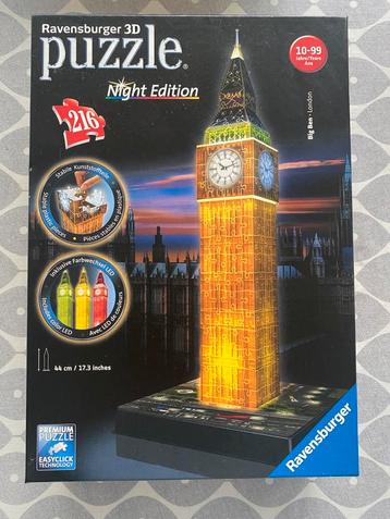 3D puzzel Big Ben beschikbaar voor biedingen