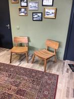 Mooie eiken design stoelen van hoogwaardige kwaliteit!, Ophalen of Verzenden, Zo goed als nieuw, Minder dan 75 cm, 50 tot 75 cm