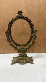 Antieke bronzen fotolijst met Cupido & liefkozend paar, Ophalen of Verzenden