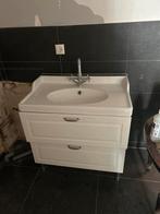 Wastafel met kast - Wit, Huis en Inrichting, Badkamer | Badkamermeubels, Ophalen, Gebruikt, 50 tot 100 cm, Minder dan 100 cm