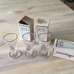 Kleine Zweedse Borrelglaasjes Uniek 5cm gaaf 3st.+2 st., Verzenden, Nieuw, Borrel- of Shotglas