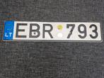 Kentekenplaat Litouwen nummerbord nummerplaat LT, Verzamelen, Ophalen of Verzenden, Auto's