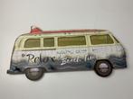 Houten kapstok/sleutelrek retro bus donkerblauw, Verzenden, Nieuw