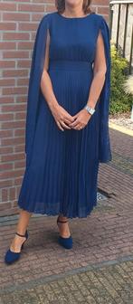 Elegante blauwe jurk met capemouwen, Kleding | Dames, Maat 38/40 (M), Bonprix, Blauw, Ophalen of Verzenden