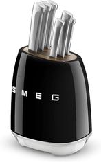 SMEG Stainless Steel Knife Set (Zwart) Messenset incl houder, Nieuw, Ophalen of Verzenden