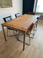 Eettafel teak 200x90, Huis en Inrichting, Tafels | Eettafels, Ophalen, Gebruikt, 200 cm of meer, 50 tot 100 cm