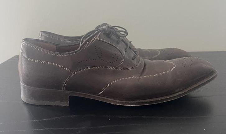 FRATELLI ROSSETTI - donkerbruine schoenen - maat 43 (8), Kleding | Heren, Schoenen, Zo goed als nieuw, Veterschoenen, Bruin, Verzenden