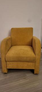 Nieuwe, gestoffeerde okergele fauteuils, Ophalen of Verzenden, 75 tot 100 cm, 50 tot 75 cm
