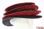 Dames Pagode-hoed The Madhatter zwartgrijs - rood 54-57 new, Kleding | Dames, Hoeden en Petten, Nieuw, 56 of 57 cm (M, 7 of 7⅛ inch)