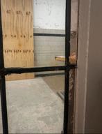 Mooie set ensuite / schuifdeuren glas in lood 215x150, Ophalen, Gebruikt, 120 cm of meer, Binnendeur