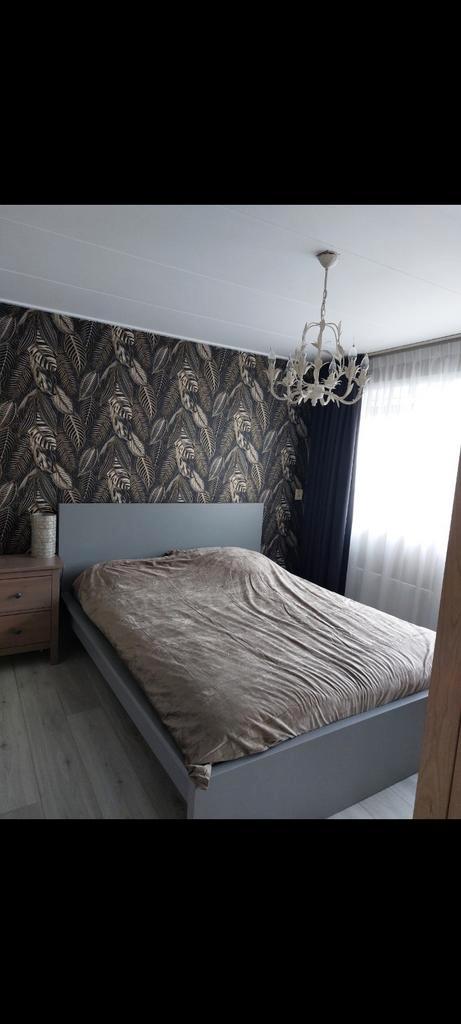 Ikea bed 160 x 200 Malm /boxspring, Huis en Inrichting, Slaapkamer | Bedden, Zo goed als nieuw, Tweepersoons, 160 cm, 200 cm, Hout