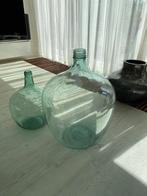 2 Bolflessen/Wijnflessen/Bolvazen XXXL en XL, Ophalen, Gebruikt, Overige kleuren, Glas