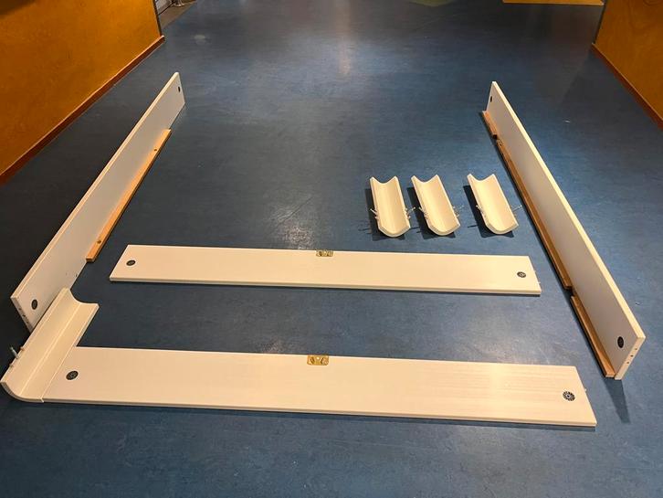 Auping Auronde bedframe 180 210 wit, Huis en Inrichting, Slaapkamer | Bedden, Gebruikt, Tweepersoons, 180 cm, 210 cm, Hout, Wit