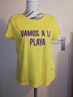 T Shirt - Vamos A la Playa - Geel - ZGAN, Maat 42/44 (L), Ophalen of Verzenden, Korte mouw, Geel