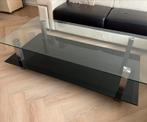 Glas salontafel, Huis en Inrichting, Tafels | Salontafels, Ophalen, Gebruikt, Glas, Minder dan 50 cm