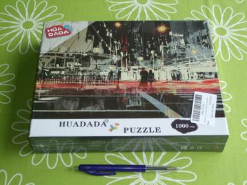 Nieuw in seal: Huadada puzzel - Night scene of modern city beschikbaar voor biedingen