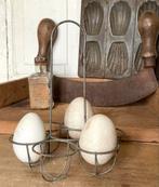 Brocante oud Frans draad eierrekje voor 6 eieren, Ophalen of Verzenden