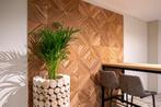 Teak houten wanddecoratie Square, Ophalen, Nieuw