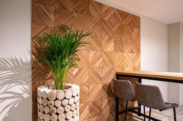 Teak houten wanddecoratie Square  beschikbaar voor biedingen