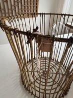 Brocante industriele metalen mand, Ophalen of Verzenden, Zo goed als nieuw, Rond, Overige materialen