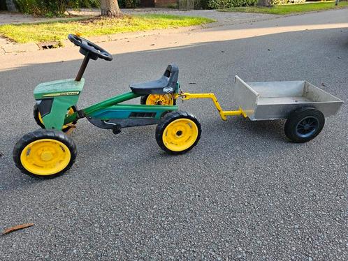 BERG John Deere kinderskelter + aanhanger, Kinderen en Baby's, Speelgoed | Buiten | Skelters, Gebruikt, Berg, Met kar of aanhanger
