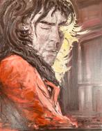Rory Gallagher Portret - Olieverf 50x60 cm, Ophalen of Verzenden