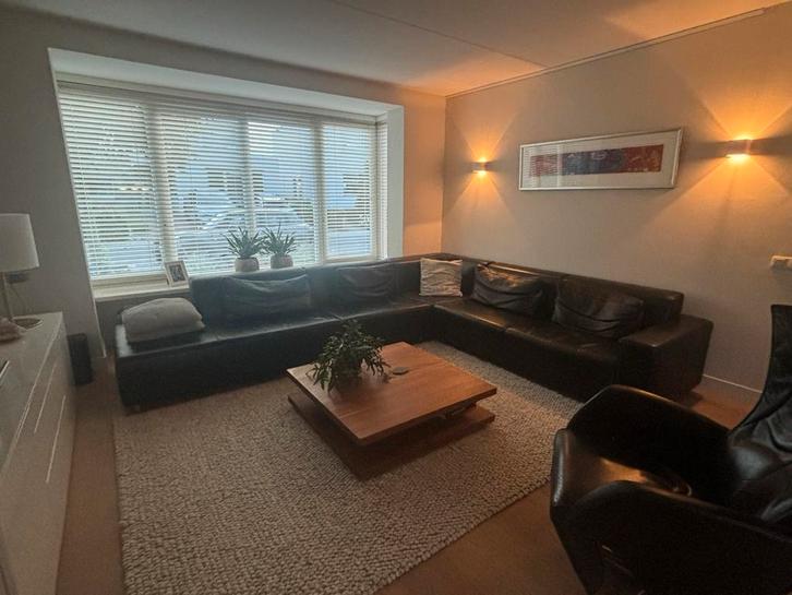 Leren Hoekbank - Vierpersoons of Meer, Huis en Inrichting, Banken | Bankstellen, Gebruikt, Hoekbank, Vierpersoons of meer, 300 cm of meer