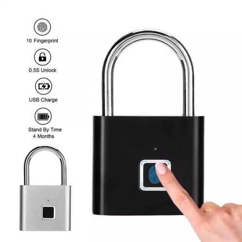 Smart Fingerprint Padlock vingerscanner, Doe-het-zelf en Verbouw, Hang- en Sluitwerk, Nieuw, Slot, Ophalen of Verzenden