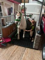 Schleich Set met Paardenstal en Auto, Verzenden, Zo goed als nieuw, Overige typen