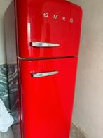 Smeg koelkast met vriesgedeelte ROOD, Witgoed en Apparatuur, Koelkasten en IJskasten, Ophalen, Gebruikt, 200 liter of meer, 60 cm of meer