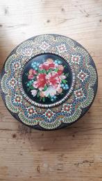 KOEKTROMMEL VINTAGE MET MOZAIEK, Verzamelen, Ophalen of Verzenden, Zo goed als nieuw, Koek(jes), Overige merken