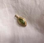 Hanger 14 karaat goud peridot steen, Verzenden