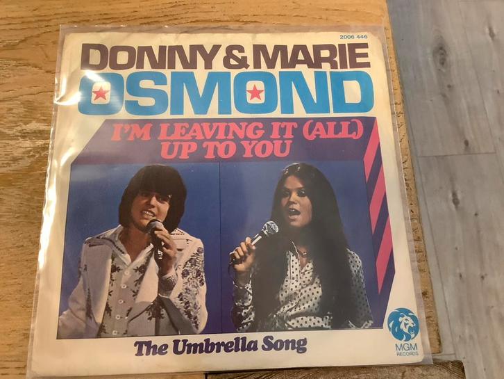 Donny & Marie Osmond - I'm Leaving It (All) Up To You, Cd's en Dvd's, Vinyl Singles, Gebruikt, Single, Pop, 7 inch, Ophalen of Verzenden