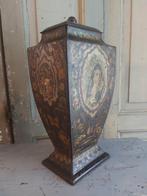 Antiek blik in vaasmodel , Jugendstil, Verzamelen, Blikken, Ophalen of Verzenden, Gebruikt, Overige