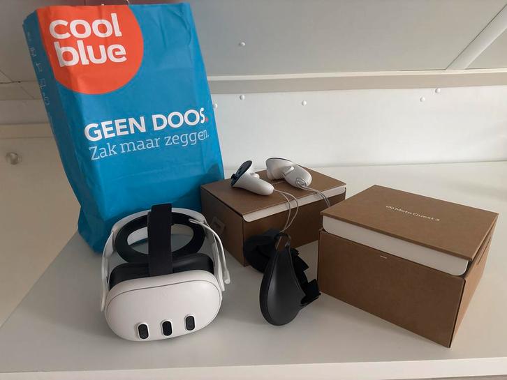 Meta Quest 3 512GB + Elite Strap + Fit Kit, Spelcomputers en Games, Virtual Reality, Zo goed als nieuw, Pc, VR-bril, Ophalen of Verzenden