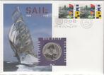 Nederland ECU brief No. 7 Sail 95 Amsterdam met penning, Ophalen of Verzenden, Overige materialen, Nederland