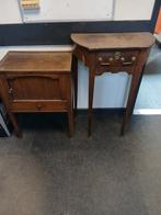 Vintage nachtkastjes/bijzettafels - set van 2, Antiek en Kunst, Antiek | Meubels | Tafels, Ophalen