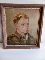 Oud schilderij  soldaat ww2?, Ophalen of Verzenden, Landmacht, Nederland