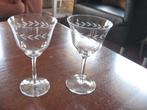 twee prachtige gegraveerde glazen, Antiek en Kunst, Antiek | Glas en Kristal, Verzenden